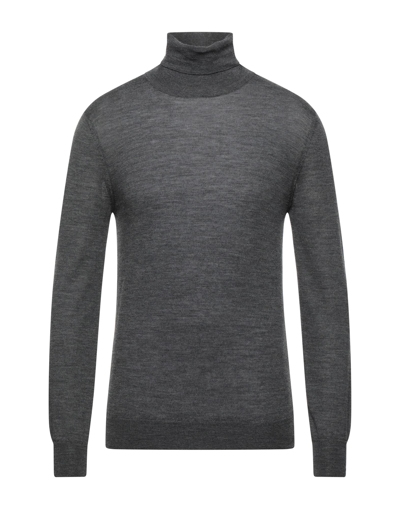 Shop Irish Crone Man Turtleneck Lead Size Xxl Merino Wool In Grey