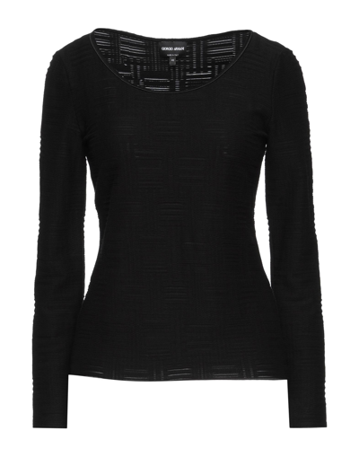 Shop Giorgio Armani Woman Sweater Black Size 6 Lyocell, Polyamide, Elastane