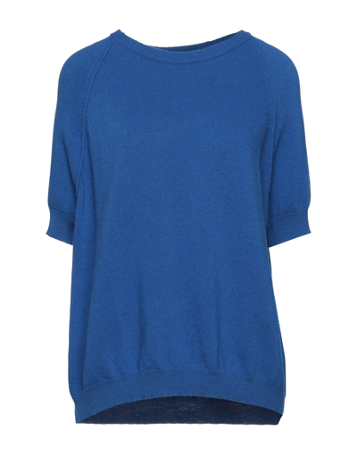 Shop Filbec Woman Sweater Blue Size Xs Polyamide, Viscose, Wool, Cashmere