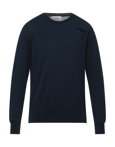 Shop Grey Daniele Alessandrini Man Sweater Midnight Blue Size M Cotton
