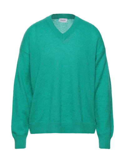 Shop Amish Man Sweater Emerald Green Size L Acrylic, Mohair Wool, Polyamide