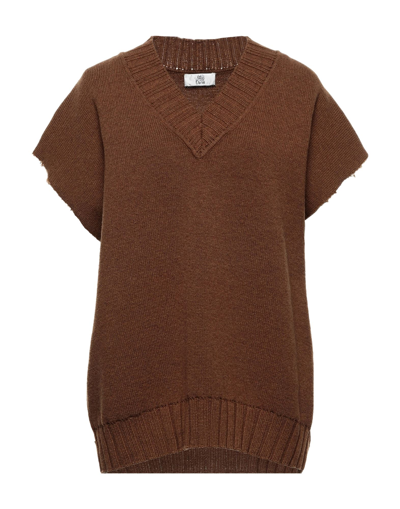 Shop Attic And Barn Woman Sweater Brown Size M Wool, Polyamide