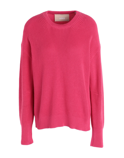 Shop Jjxx By Jack & Jones Woman Sweater Fuchsia Size M Cotton In Pink