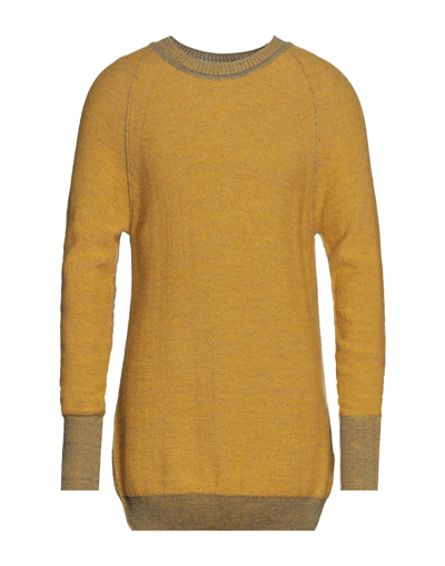 Shop Cashmere Company Man Sweater Ocher Size 48 Wool, Alpaca Wool In Yellow
