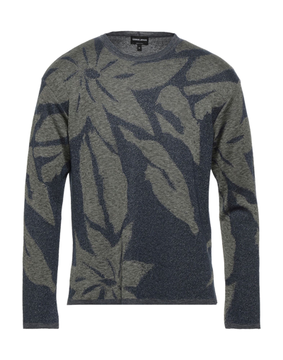 Shop Giorgio Armani Man Sweater Blue Size 38 Viscose, Silk, Cashmere, Polyester, Linen