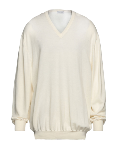 Shop Gran Sasso Man Sweater White Size 52 Virgin Wool