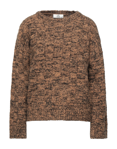 Shop Attic And Barn Woman Sweater Camel Size Xs Wool, Polyamide, Alpaca Wool, Acrylic, Mohair Wool In Beige
