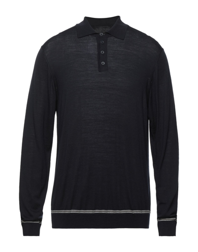 Shop Giorgio Armani Man Sweater Midnight Blue Size 38 Virgin Wool