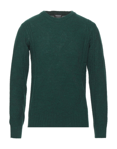 Shop Yoon Man Sweater Dark Green Size 44 Acrylic, Virgin Wool