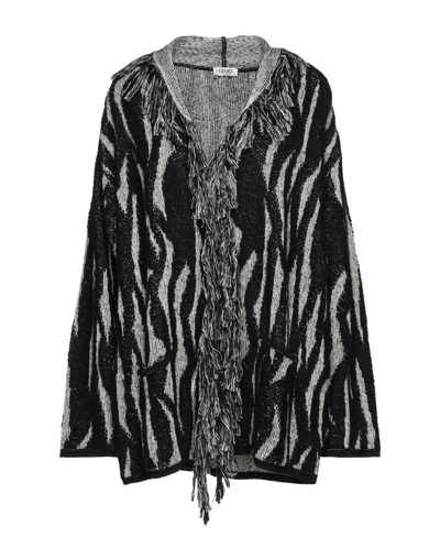 Shop Liu •jo Woman Cardigan Black Size M Acrylic, Synthetic Fibers, Cotton, Alpaca Wool, Wool