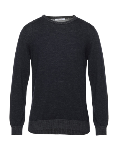 Shop Bellwood Man Sweater Midnight Blue Size 38 Merino Wool In Dark Blue