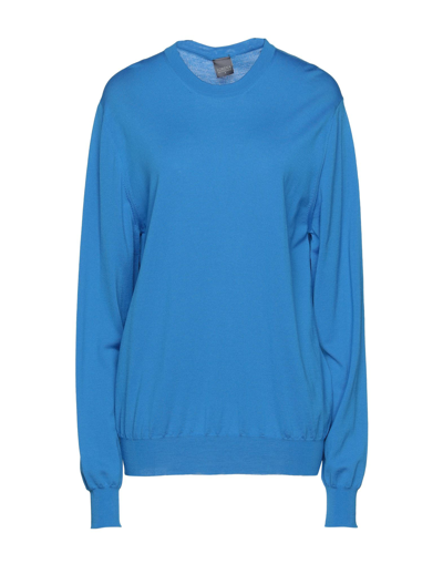 Shop Lorena Antoniazzi Woman Sweater Azure Size L Virgin Wool In Blue