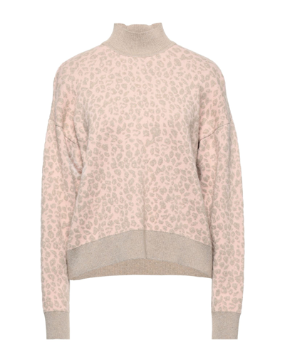 Shop Drome Woman Turtleneck Blush Size M Viscose, Polyamide, Wool, Polyester, Cashmere In Pink