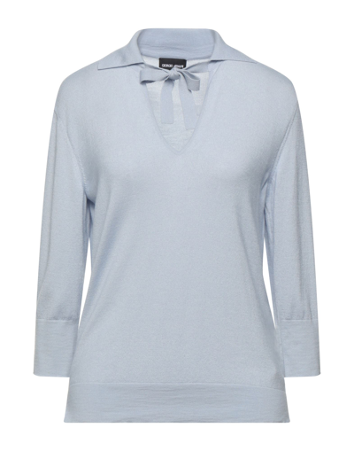 Shop Giorgio Armani Woman Sweater Light Grey Size 2 Cashmere, Polyester