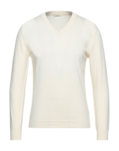 Shop Bellwood Man Sweater Ivory Size 48 Cotton, Wool In White