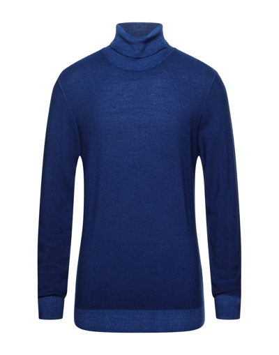 Shop Jeordie's Man Turtleneck Blue Size Xl Merino Wool