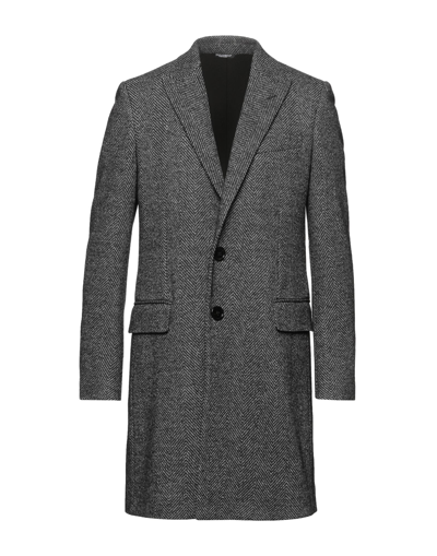 Shop Dolce & Gabbana Man Coat Black Size 42 Virgin Wool, Cotton, Polyester
