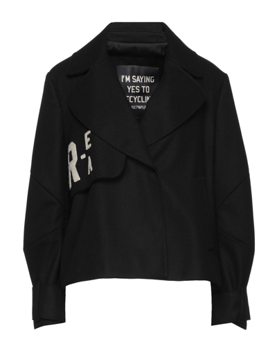 Shop Emporio Armani Woman Jacket Black Size 10 Wool, Polyamide