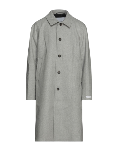 Shop Les Deux Man Coat Light Grey Size Xl Wool, Polyester