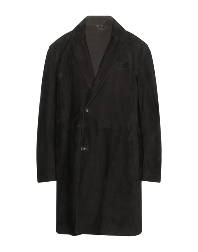 Shop Ajmone Overcoats In Black