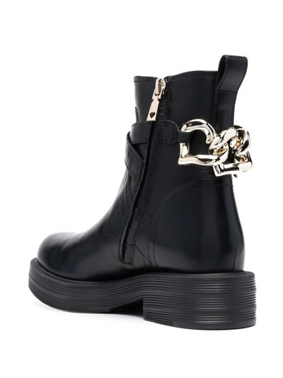 Love Moschino Heart-charm Ankle Boots In Black