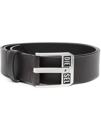 Shop Diesel Bluestar Ii Leather Belt In Black