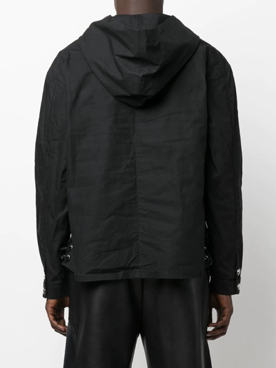 Shop Youths In Balaclava Lace-up Hoodie In Black