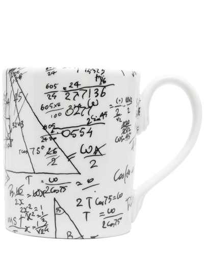Shop Fornasetti Scribble-print Mug In Weiss