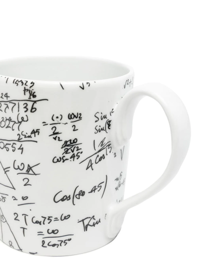 Shop Fornasetti Scribble-print Mug In Weiss