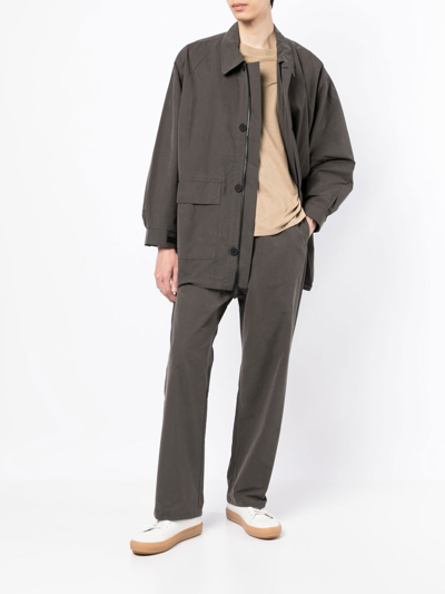 Essentials Barn Shirt Jacket In Grey