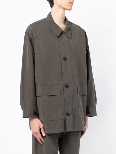 Essentials Barn Shirt Jacket In Grey