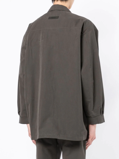 Essentials Barn Shirt Jacket In Grey