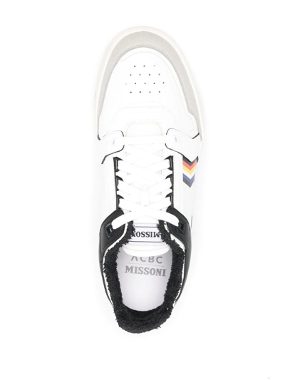 Shop Missoni X Abcd The 90's Basket Stripes Sneakers In White