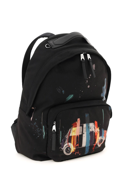 Shop Paul Smith 'artist Stripe Mini' Backpack In Black