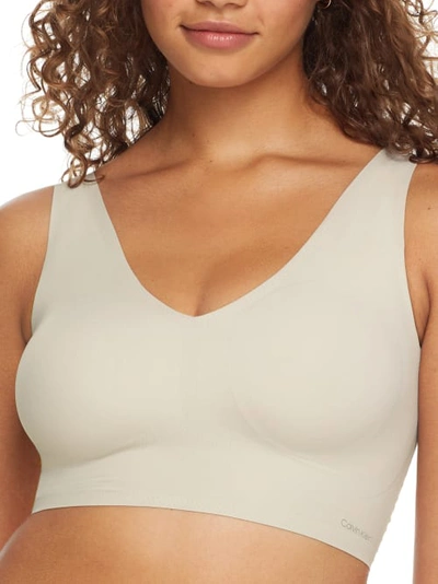 Shop Calvin Klein Invisibles Smoothing Longline Bralette In Ocean Storm