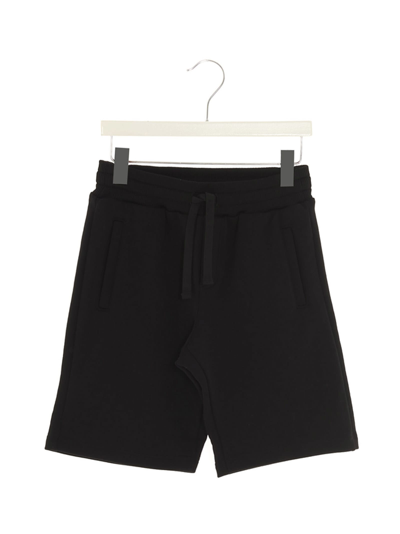 Shop Dolce & Gabbana Logo Plate Bermuda Shorts In Black