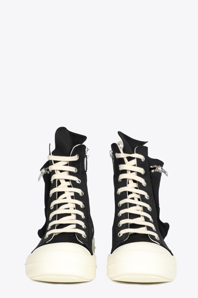 Shop Drkshdw Sneaks Cargo Black Nylon Lace Up Cargo Sneaker In Nero/bianco