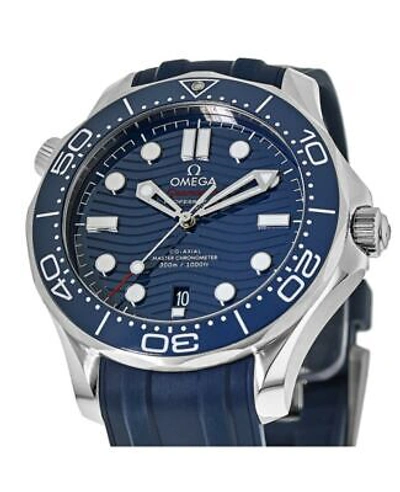 Pre-owned Omega Seamaster Diver 300m Blue Dial Men's Watch 210.32.42.20.03.001