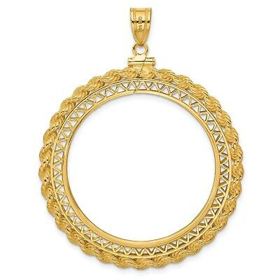 Pre-owned Jewelry Stores Network 1850-1907 Us $20 Liberty Double Eagle Screw Top Filigree Coin Bezel In 14k Gold