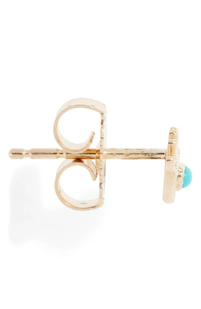 Anzie X Mel Soldera Lash Evil Eye Single Earring In Turquoise