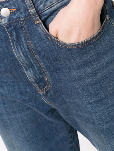 Stella Mccartney 90s Blue Cropped Flared-leg Jeans In Blue