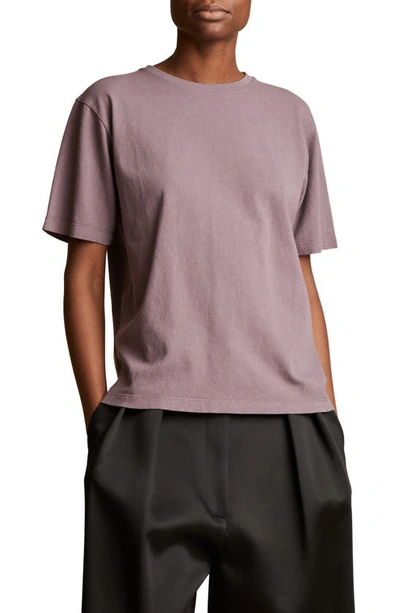 Shop Khaite Mae Cotton T-shirt In Burnt Purple