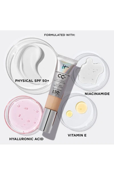Shop It Cosmetics Cc+ Color Correcting Full Coverage Cream Spf 50+, 1.08 oz In Medium Tan
