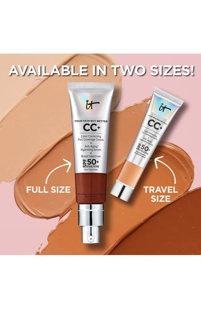 It Cosmetics Cc+ Cream Full Coverage Color Correcting Foundation With Spf 50+ Medium Tan 1.08 oz/ 32 ml In Medium Tan