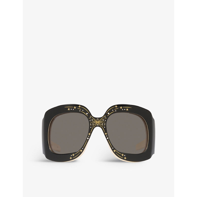 Gucci Gg1093s Hollywood Forever 001 Prestige Sunglasses In Black | ModeSens