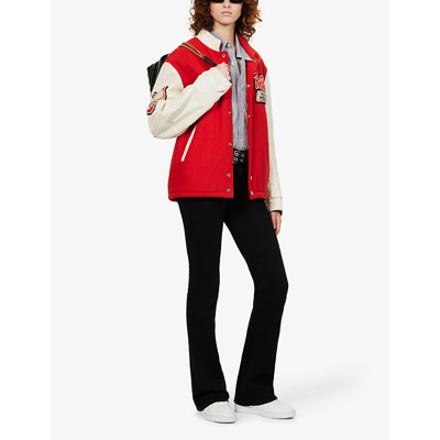 7 For All Mankind Roxanne Mid-waist Skinny Jeans In Black