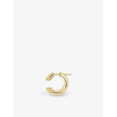 Shop Maria Black Womens Gold Terra 24 22ct Yellow Gold-plated Sterling-silver Single Hoop Earring