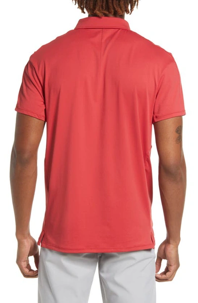 Shop Barbell Apparel Havok Stretch Solid Polo In Crimson