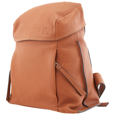 Shop Loewe Ladies Small Leather Backpack In Brown