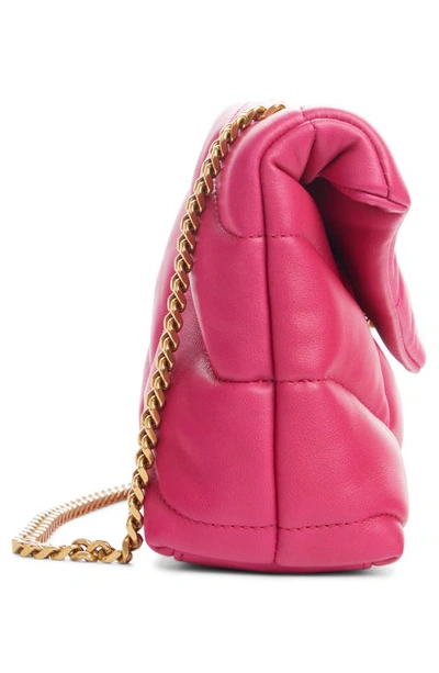 Shop Saint Laurent Toy Loulou Puffer Quilted Leather Crossbody Bag In Bubblegum